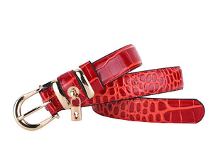 Wide Belt Ladies Cowhide Leather